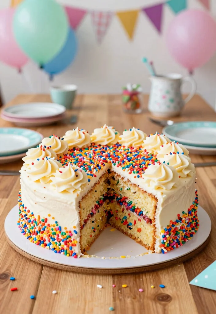 17 Simple Sheet Pan Cake Recipes for Quick Baking - 5. Funfetti Sheet Cake 1