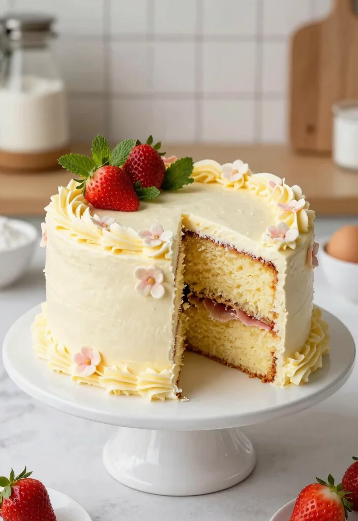 17 Soft and Tender Cake Recipes Made With Cake Flour - 1. Classic Vanilla Cake 1