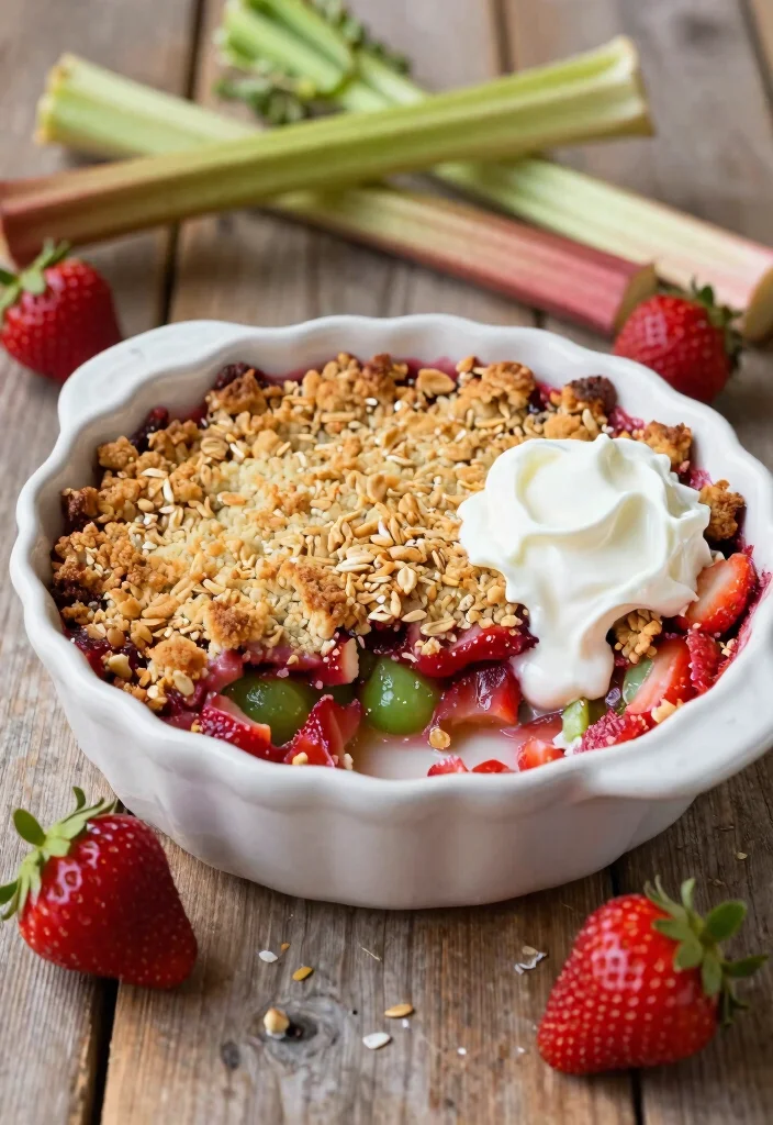 17 Spring Baking Recipes with Fresh and Light Flavors - 2. Strawberry Rhubarb Crumble 1