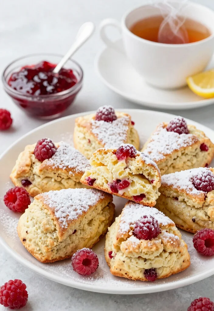 17 Spring Baking Recipes with Fresh and Light Flavors - 8. Raspberry Lemon Scones 1