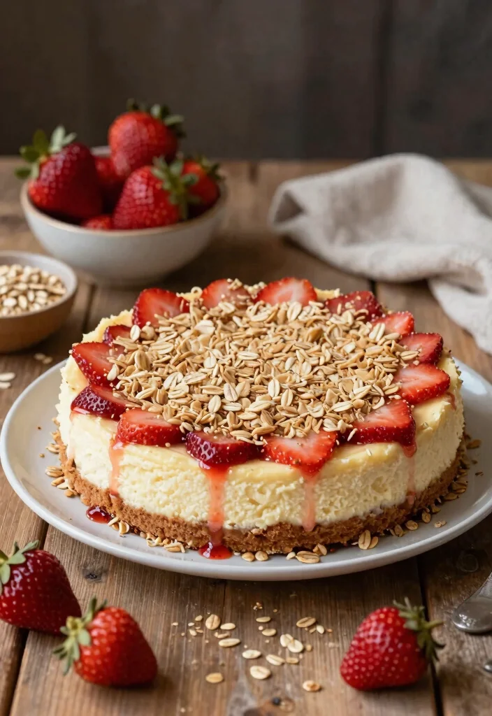 17 Strawberry Cheesecake Dump Cake Recipes: Rich and Creamy - 16. Strawberry Cheesecake Dump Cake with Oat Topping 1
