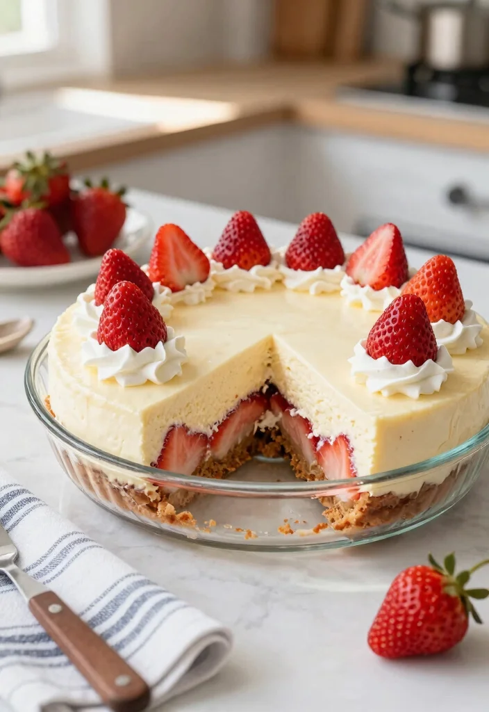 17 Strawberry Cheesecake Dump Cake Recipes: Rich and Creamy - 2. No-Bake Strawberry Cheesecake Dump Cake 1