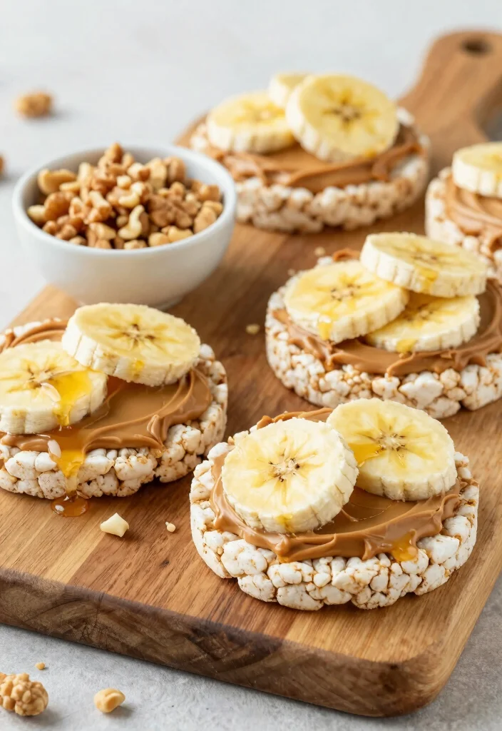 17 Sweet Rice Cake Recipes Soft and Chewy - 11. Peanut Butter and Banana Rice Cake 1
