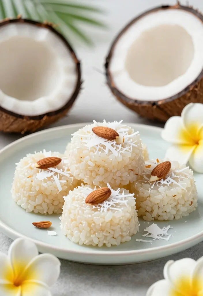 17 Sweet Rice Cake Recipes Soft and Chewy - 14. Almond and Coconut Rice Cake 1