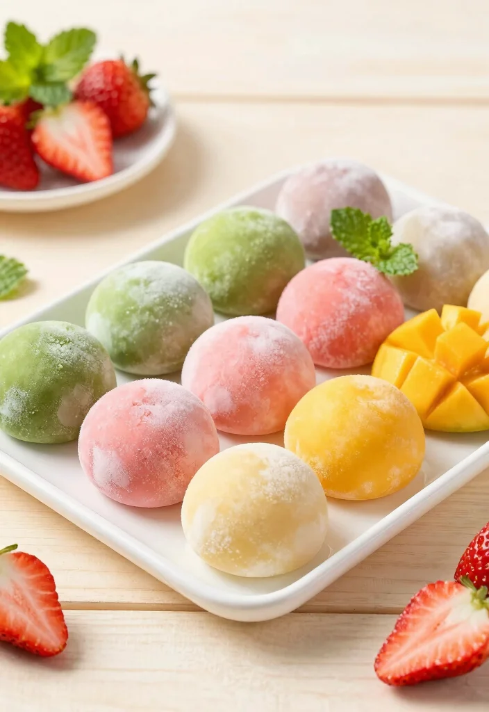 17 Sweet Rice Cake Recipes Soft and Chewy - 2. Japanese Mochi Ice Cream 1