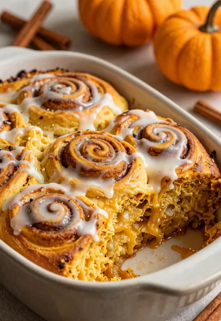 17 Whole Pumpkin Baking Recipes for Cozy Seasonal Desserts - 15. Pumpkin Cinnamon Roll Casserole 1