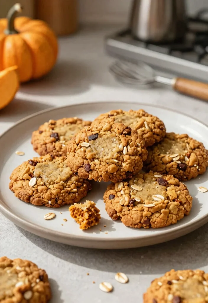 17 Whole Pumpkin Baking Recipes for Cozy Seasonal Desserts - 3. Pumpkin Spice Oatmeal Cookies 1