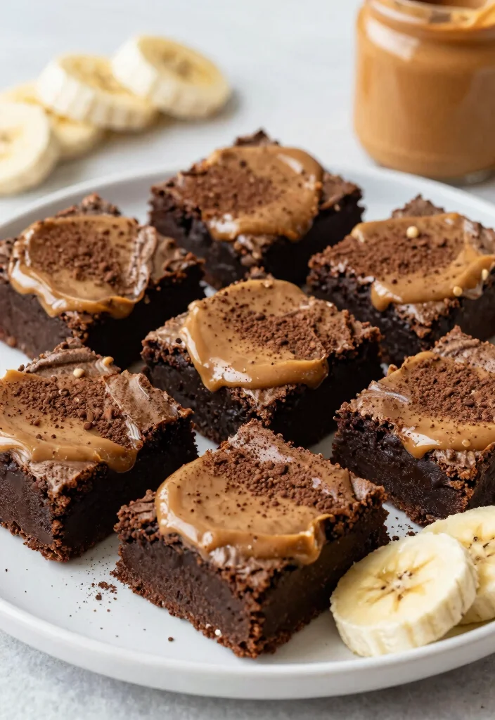 18 Baking Recipes with Bananas for Natural Sweetness - 10. Peanut Butter Banana Brownies 1