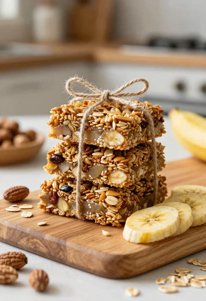 18 Baking Recipes with Bananas for Natural Sweetness - 17. Banana Nut Granola Bars 1
