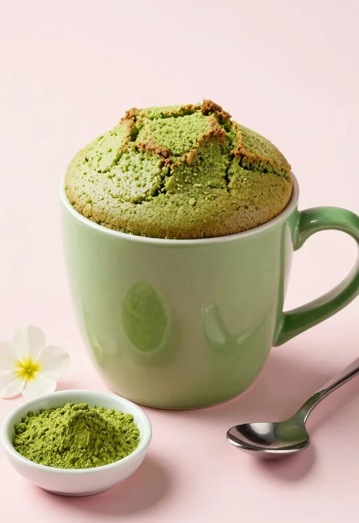 18 Best Mug Cake Recipes You Can Make in Minutes - 6. Matcha Mug Cake 1