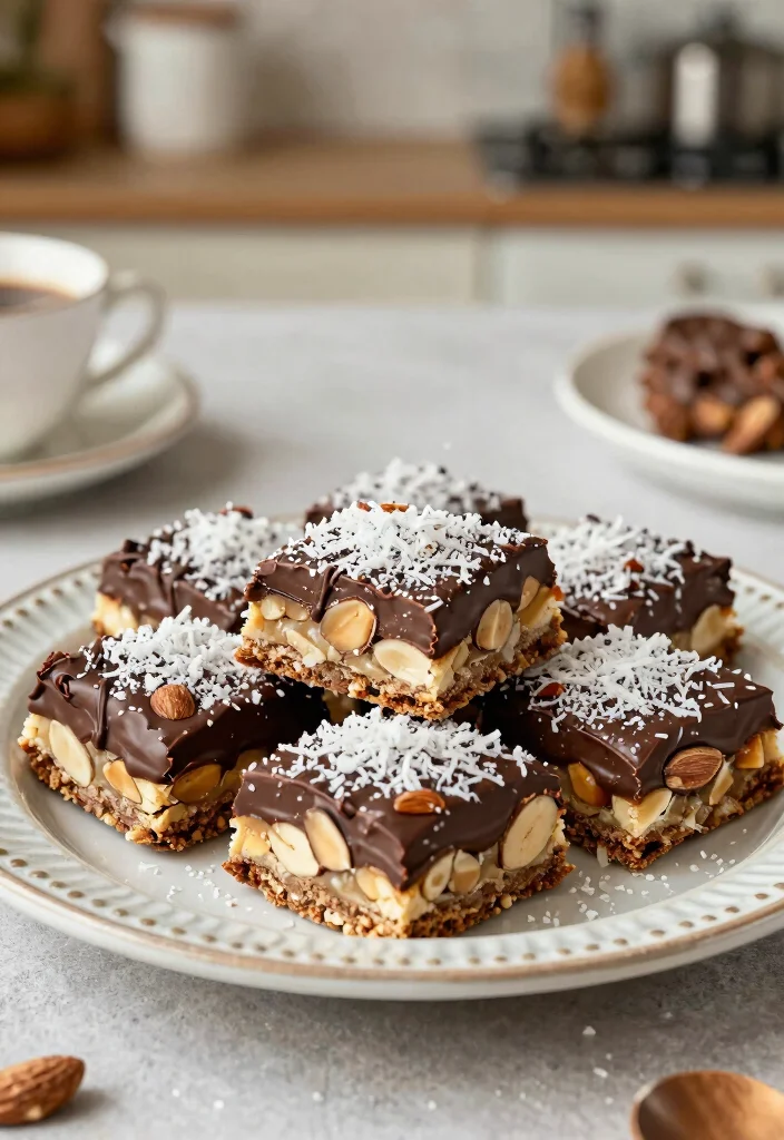 18 Chocolate Cake Mix Recipes for Rich and Decadent Desserts - 18. Chocolate Almond Joy Bars 1