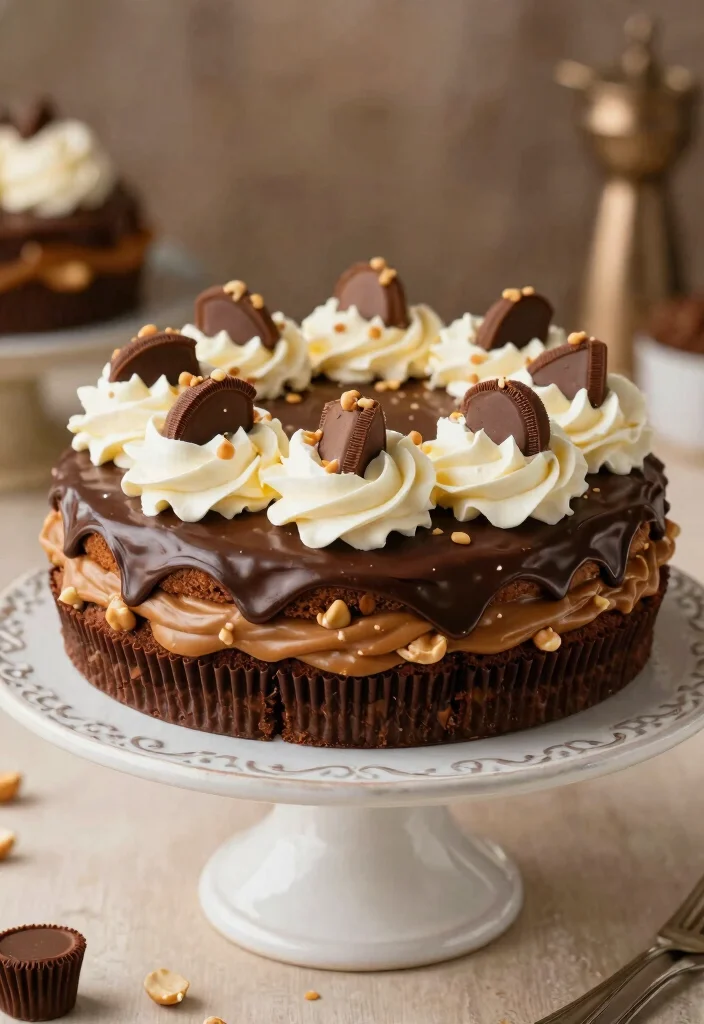 18 Chocolate Poke Cake Recipes Rich and Ultra Moist - 11. Peanut Butter Cup Poke Cake 1