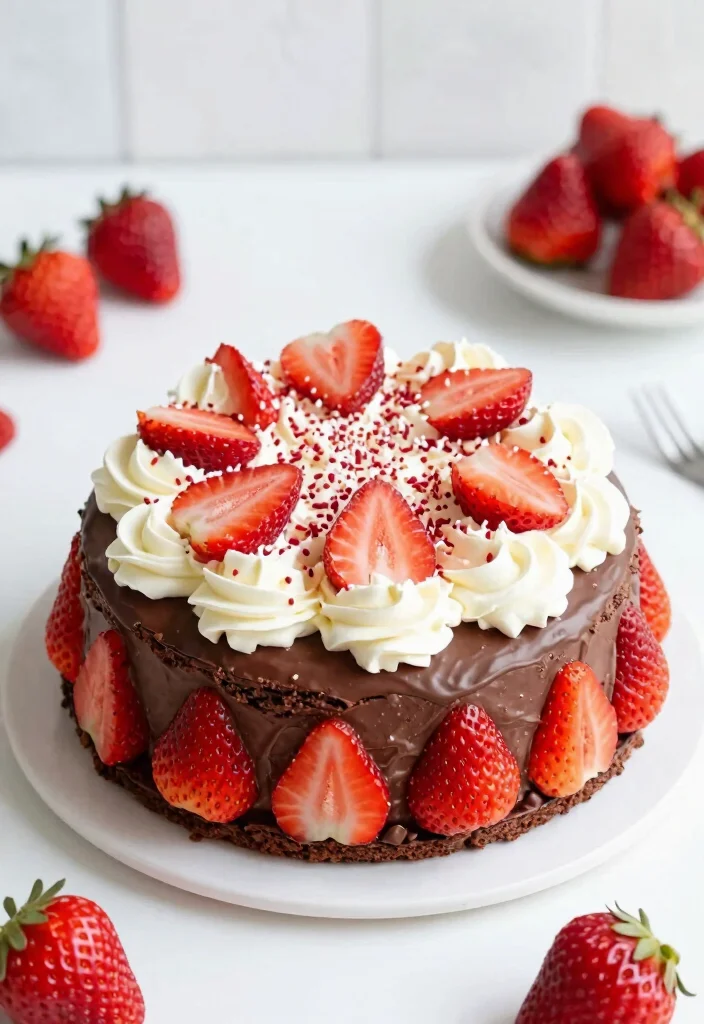 18 Chocolate Poke Cake Recipes Rich and Ultra Moist - 5. Strawberry Chocolate Poke Cake 1