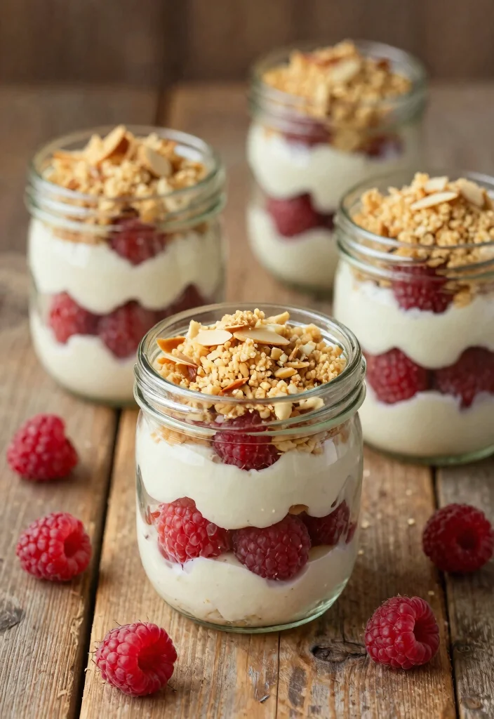 18 Creative Baking in Mason Jars Recipes to Try at Home - 13. Raspberry Almond Crumble Jars 1