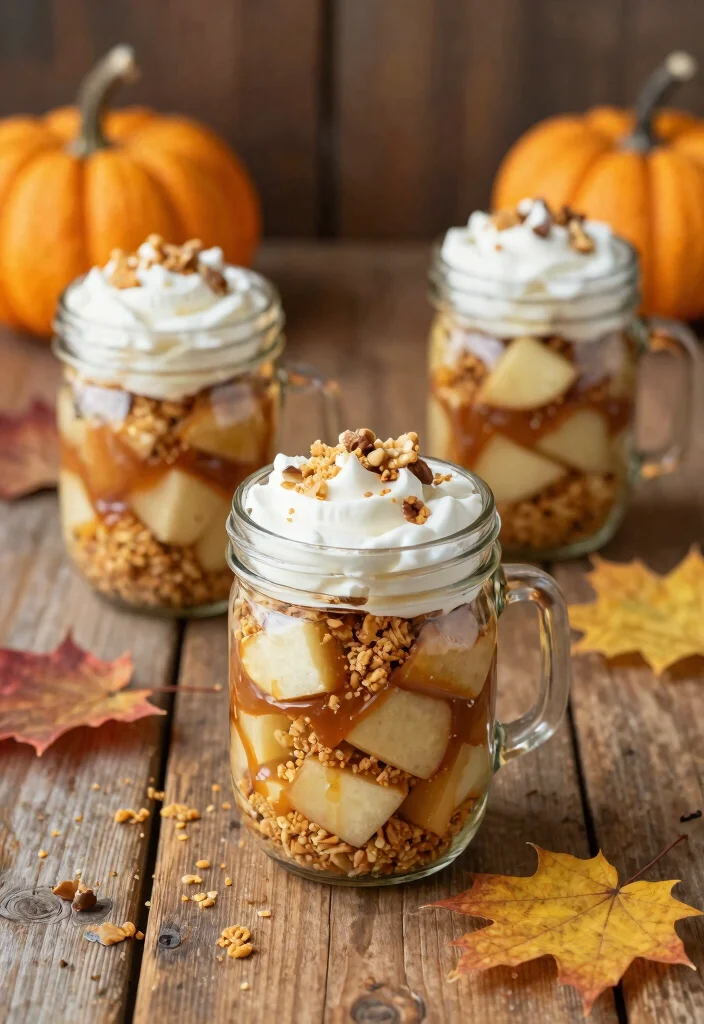 18 Creative Baking in Mason Jars Recipes to Try at Home - 17. Caramel Apple Jars 1