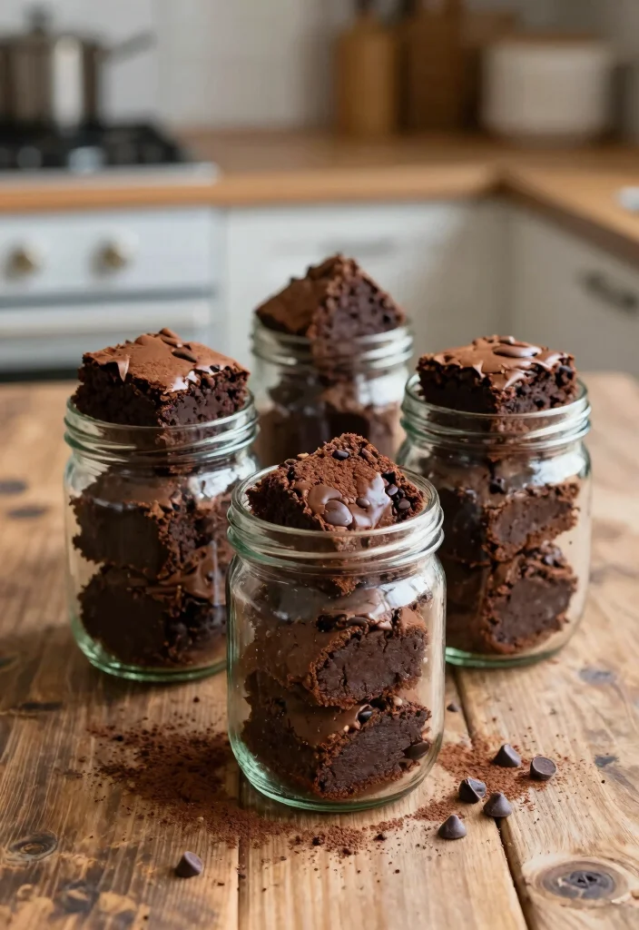 18 Creative Baking in Mason Jars Recipes to Try at Home - 2. Decadent Brownie Jars 1