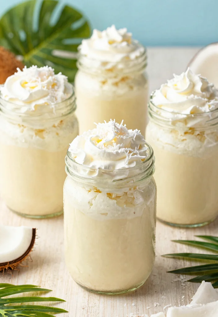 18 Creative Baking in Mason Jars Recipes to Try at Home - 7. Coconut Cream Pie Jars 1