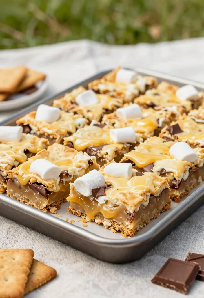 18 Creative Recipes With White Cake Mix That Taste Homemade - 11. S'mores Cake Mix Bars 1
