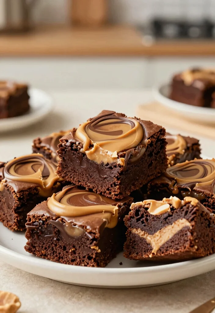 18 Creative Recipes With White Cake Mix That Taste Homemade - 8. Peanut Butter Swirl Brownies 1