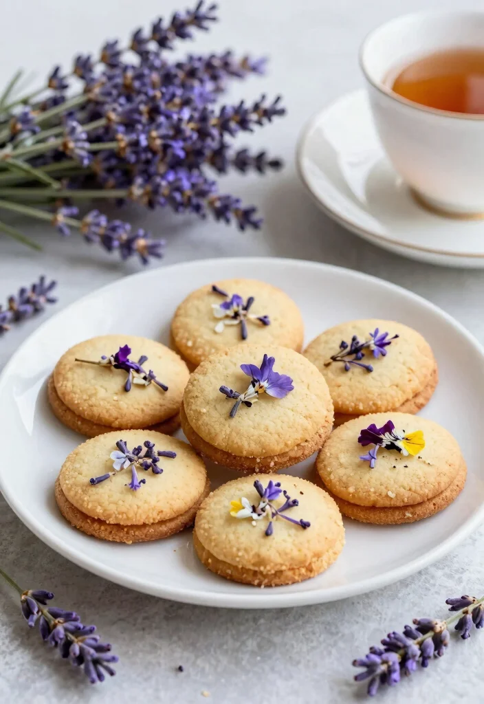 18 Easter Baking Recipes for a Beautiful Holiday Table - 11. Lavender Shortbread Cookies 1