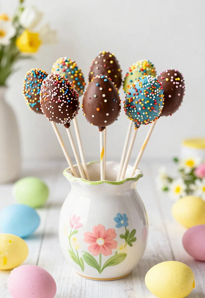 18 Easter Baking Recipes for a Beautiful Holiday Table - 18. Easter Egg Cake Pops 1