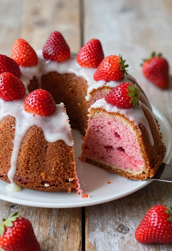 18 Fresh Strawberry Bundt Cake Recipes Soft and Sweet - 1. Classic Gluten-Free Strawberry Bundt Cake 1