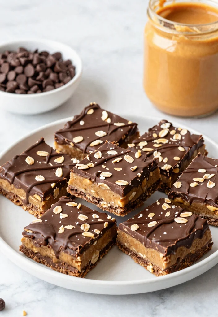 18 Fun Kids Baking Recipes for Family Time - 6. No-Bake Chocolate Peanut Butter Bars 1