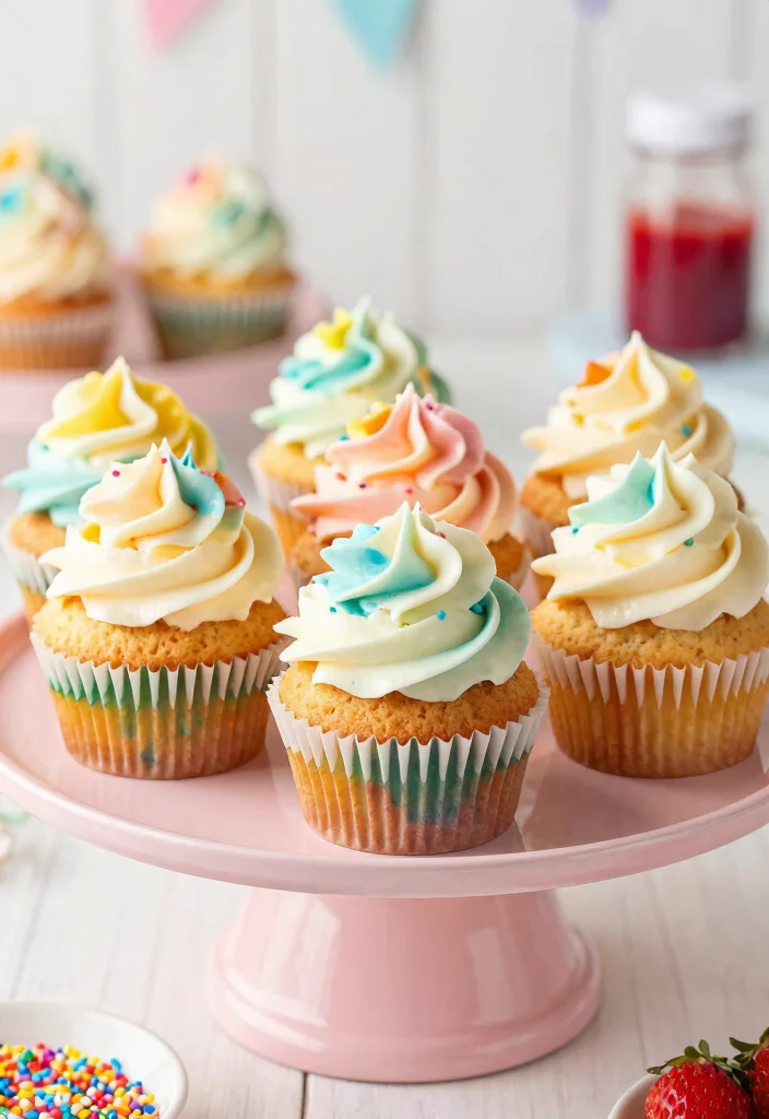 18 Fun Kids Baking Recipes for Family Time - 7. Colorful Rainbow Cupcakes 1