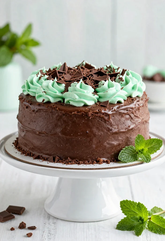 18 Gooey Cake Recipes With Soft Melt-In-Your-Mouth Texture - 12. Chocolate Mint Cake 1