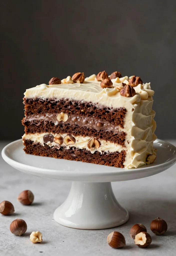 18 Gooey Cake Recipes With Soft Melt-In-Your-Mouth Texture - 13. Chocolate Hazelnut Cake 1