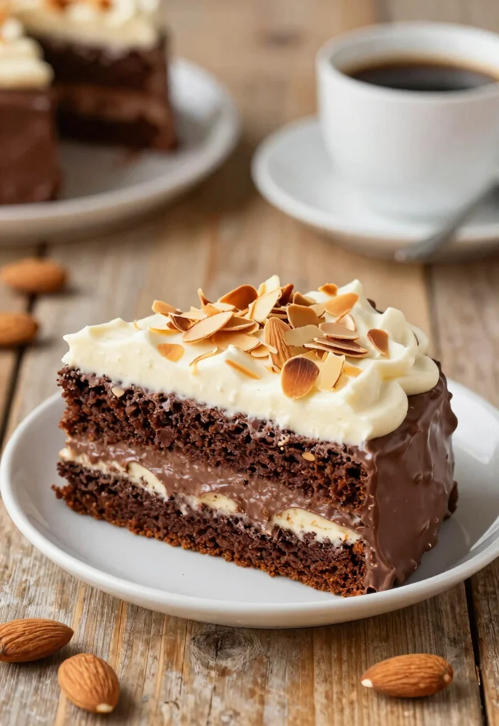 18 Gooey Cake Recipes With Soft Melt-In-Your-Mouth Texture - 14. Chocolate Almond Cake 1