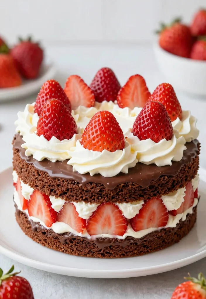 18 Gooey Cake Recipes With Soft Melt-In-Your-Mouth Texture - 9. Chocolate Strawberry Shortcake 1