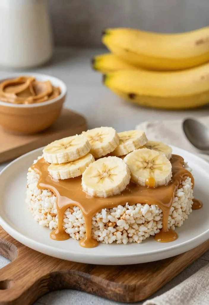 18 Healthy Rice Cake Recipes for Snacks and Light Meals - 2. Peanut Butter and Banana Delight 1