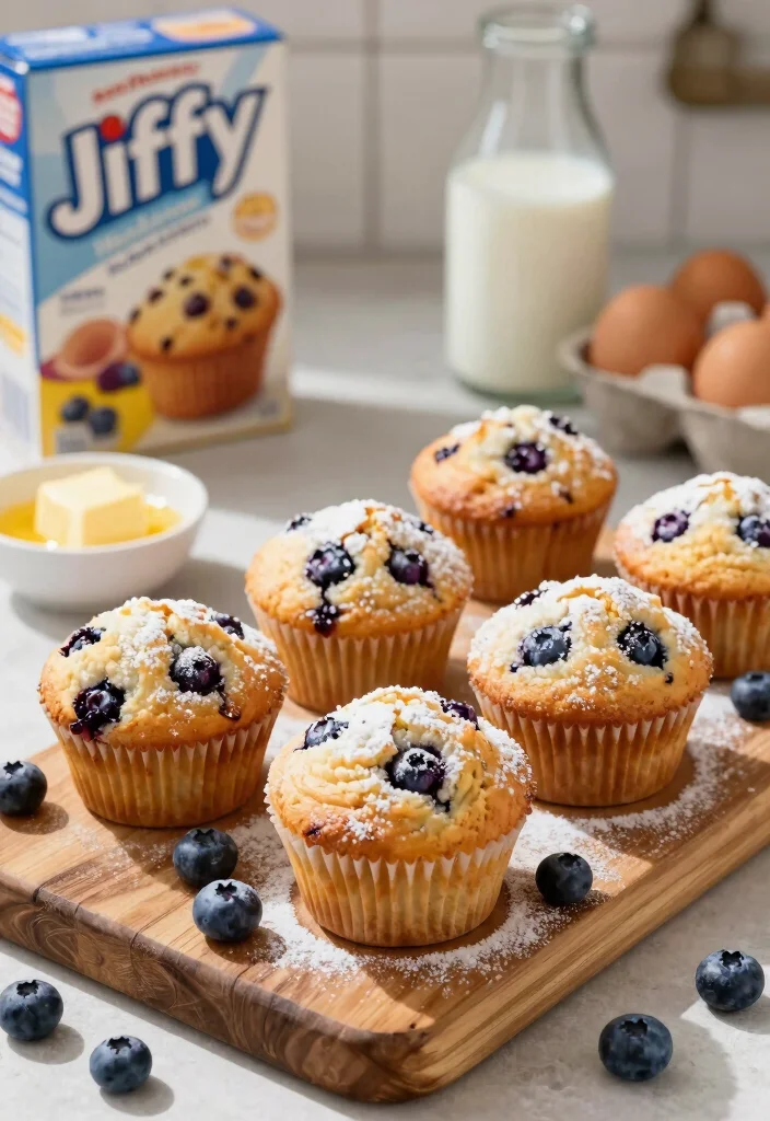 18 Jiffy Baking Mix Recipes for Quick and Easy Desserts - 2. Blueberry Muffins with Jiffy Mix 1
