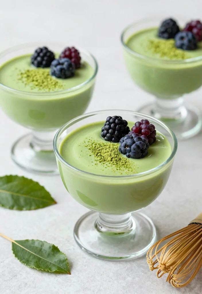 18 Matcha Baking Recipes for Green Tea Lovers - 10. Matcha Pudding 1
