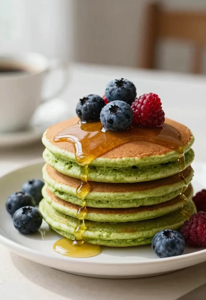 18 Matcha Baking Recipes for Green Tea Lovers - 6. Matcha Pancakes 1
