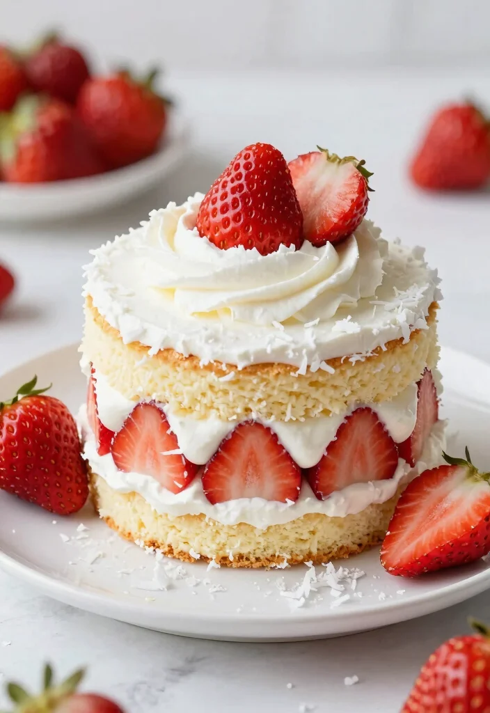 18 Moist Coconut Cake Recipes Perfect for Any Occasion - 12. Coconut Strawberry Shortcake 1
