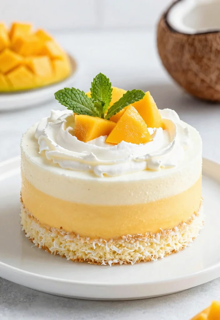 18 Moist Coconut Cake Recipes Perfect for Any Occasion - 13. Coconut Mango Mousse Cake 1