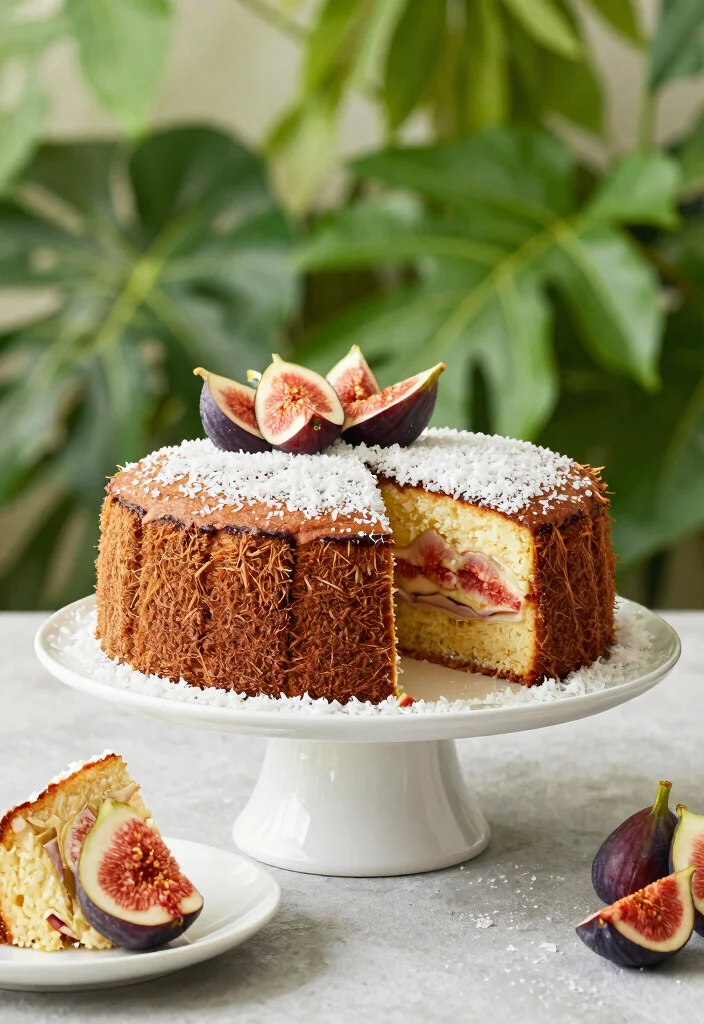 18 Moist Coconut Cake Recipes Perfect for Any Occasion - 15. Coconut Fig Cake 1