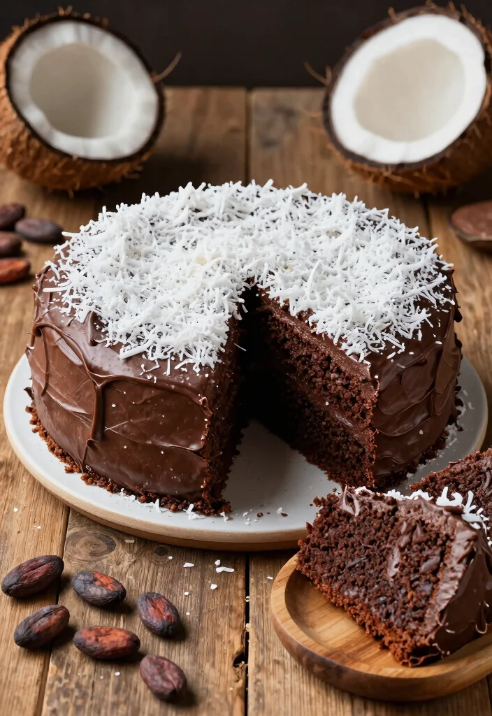 18 Moist Coconut Cake Recipes Perfect for Any Occasion - 3. Chocolate Coconut Cake 1