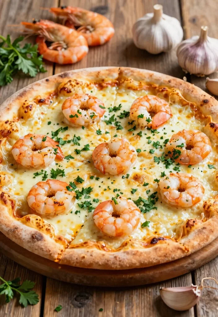 18 Pizza Stone Baking Recipes for Crispy Homemade Results - 12. Garlic Shrimp Pizza 1