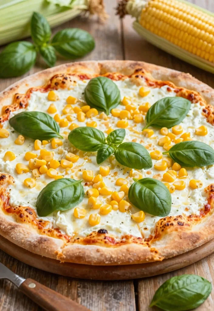 18 Pizza Stone Baking Recipes for Crispy Homemade Results - 13. Sweet Corn and Basil Pizza 1
