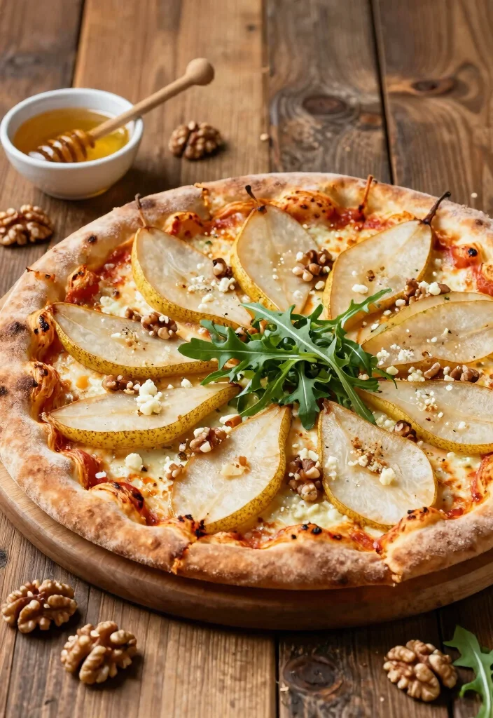 18 Pizza Stone Baking Recipes for Crispy Homemade Results - 8. Pear and Gorgonzola Pizza 1