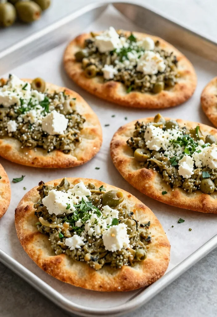 18 Savory Baking Recipes for Breakfast, Lunch, or Dinner - 17. Savory Feta and Olive Tapenade Flatbreads 1