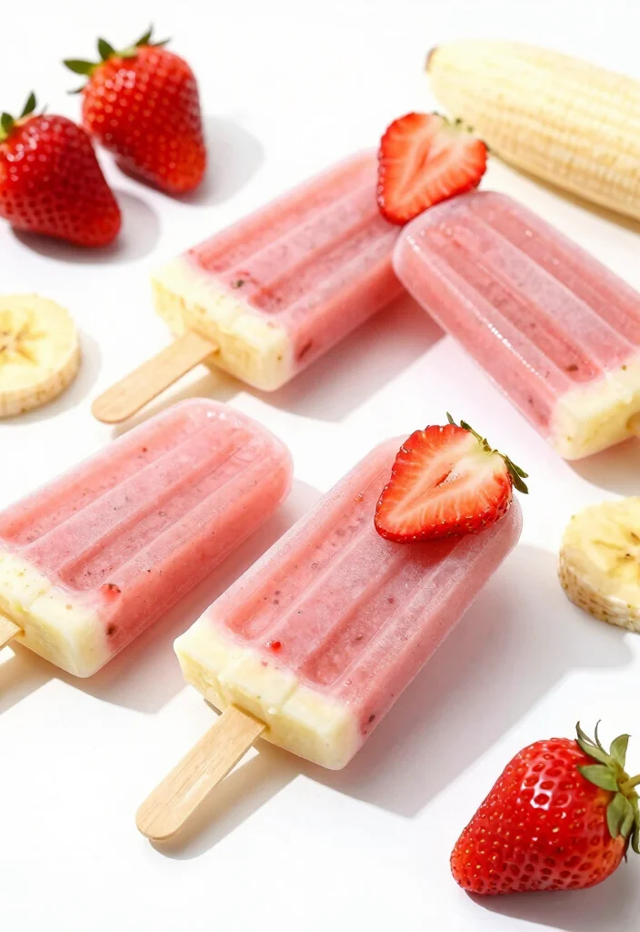 18 Silicone Baking Molds Recipes for Fun Homemade Desserts - 11. Strawberry Banana Smoothie Pops 1