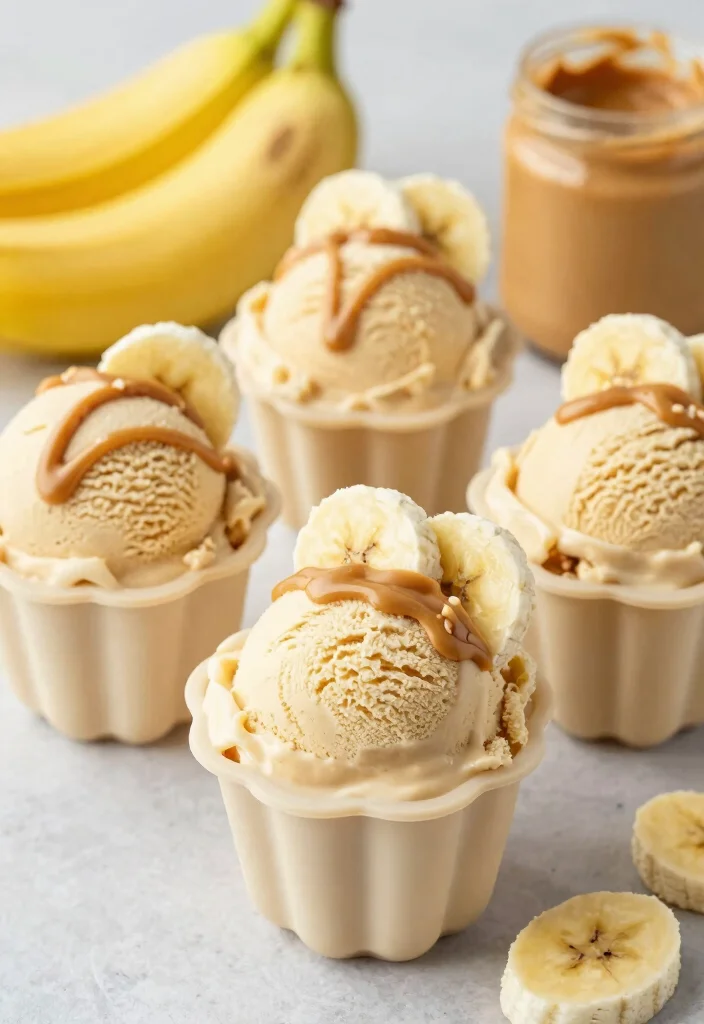 18 Silicone Baking Molds Recipes for Fun Homemade Desserts - 18. Peanut Butter Banana Ice Cream 1