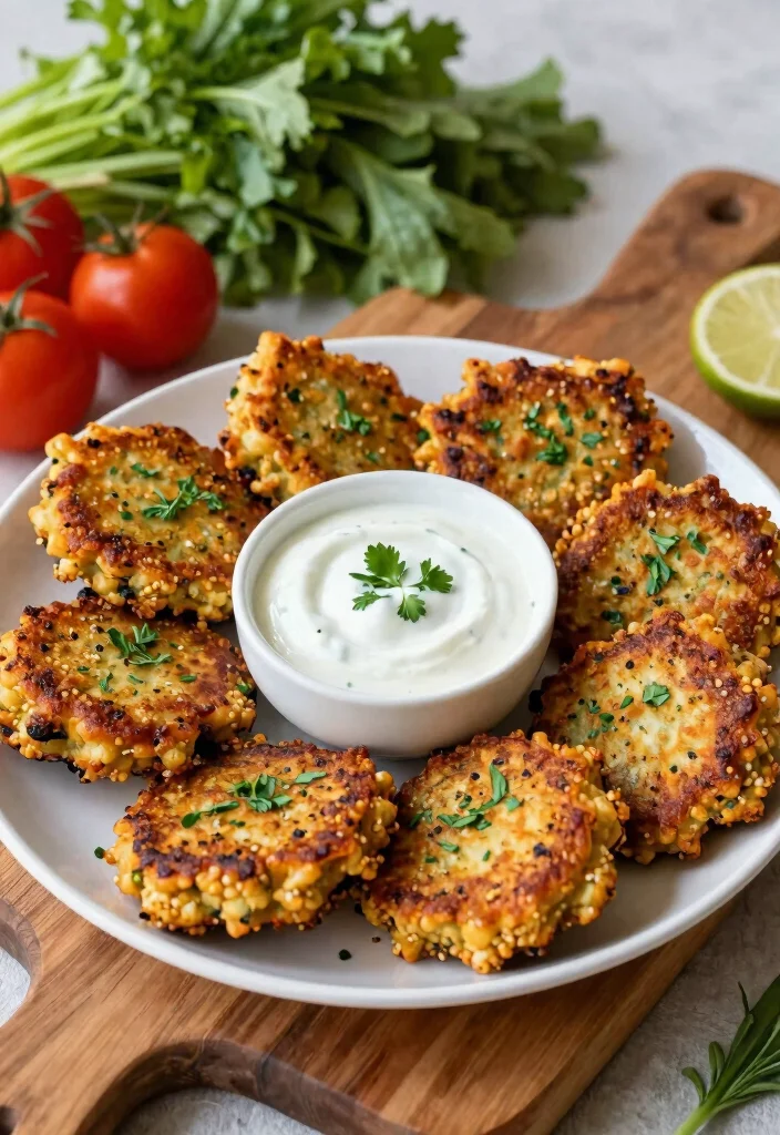 18 Simple Millet Baking Recipes for Healthy Treats - 13. Millet Fritters with Yogurt Dip 1