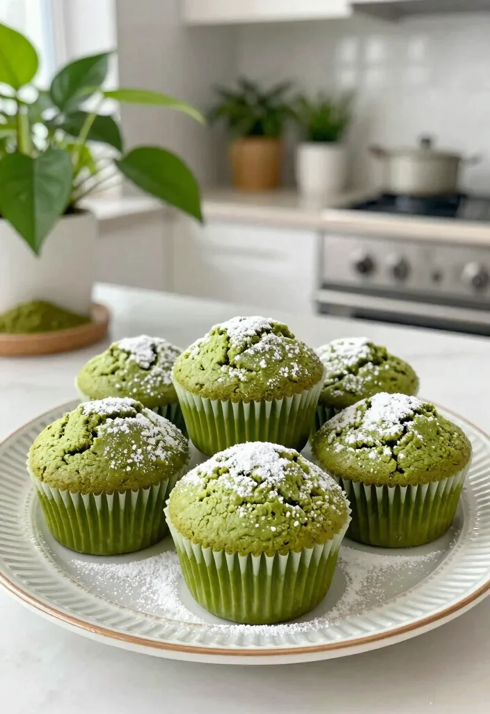 18 Soft Coffee Cake Muffin Recipes for Breakfast or Brunch - 18. Matcha Green Tea Muffins 1