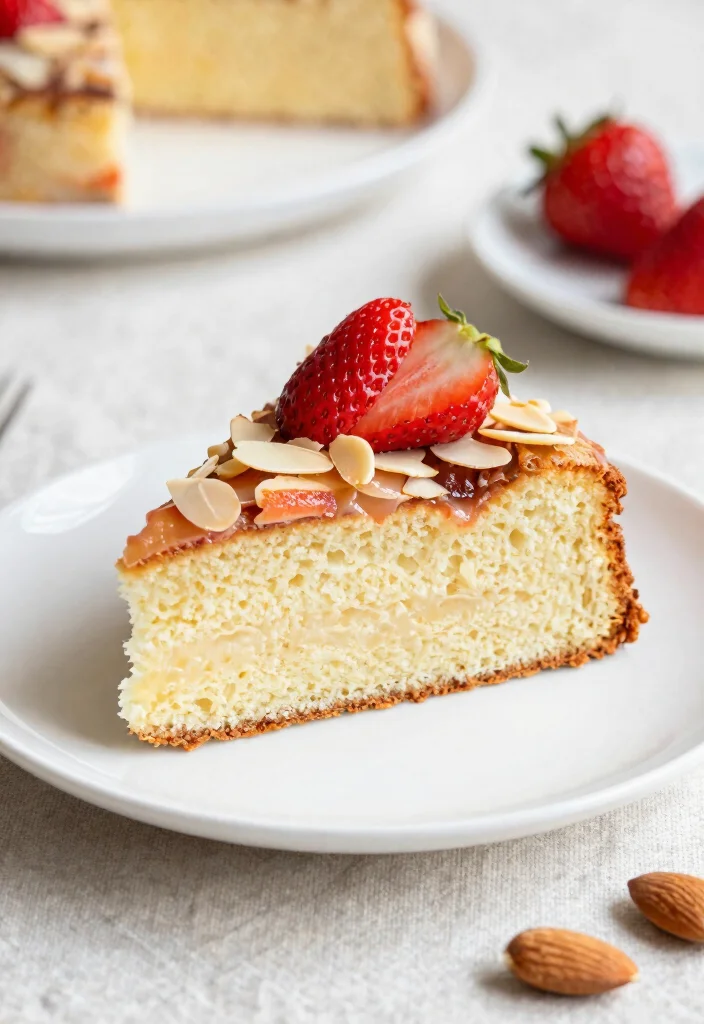 18 Sweet Strawberry Cake Recipes Made From Scratch - 17. Strawberry Almond Cake 1