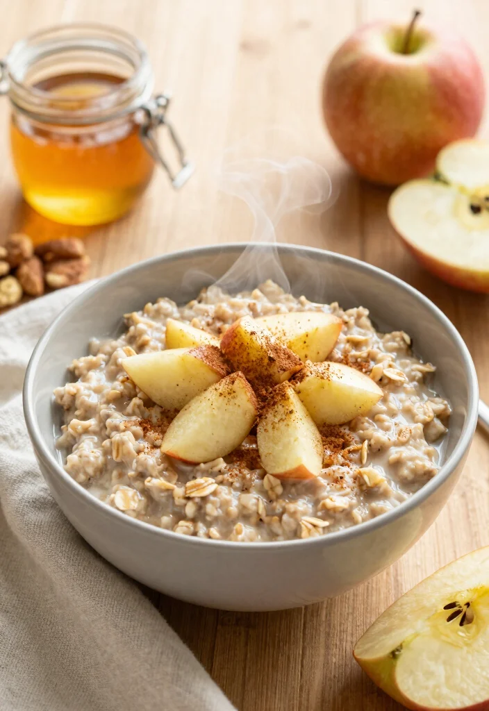 18 Vegetarian Recipes for Picky Eaters That Are Easy and Tasty - 11. Apple-Cinnamon Oatmeal 1